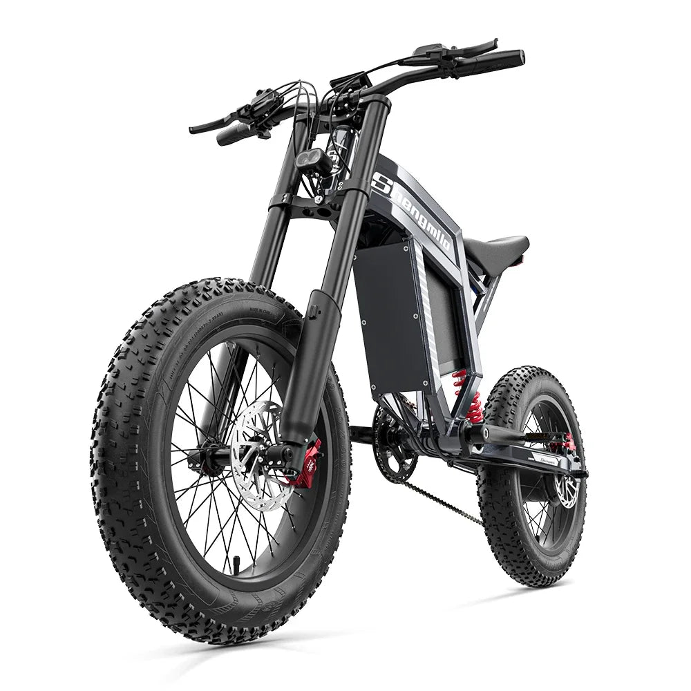 Shengmilo S900 Electric Bike For Adult 1500W60V30Ah Battery Mountain Off-Road Motorcycle 20*4.0 Inch Fat Tire E-Bike